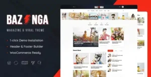 Bazinga Modern Magazine & Viral Blog WordPress Theme