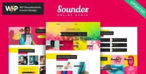 Sounder Online Internet Radio Station WordPress Theme + RTL