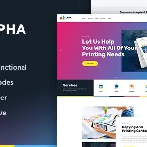 AlphaColor Type Design & Printing Services WordPress Theme