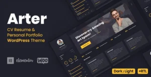 Arter Resume WordPress Theme