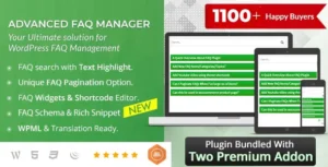 BWL Advanced FAQ Manager WordPress Plugin