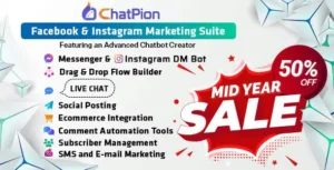 ChatPion AI Chatbot for Social Media Marketing & Facebook, Instagram, eCommerce, SMS, Email