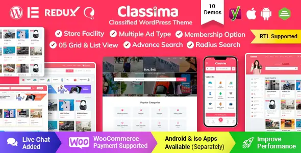 Classima Classified Ads WordPress Theme