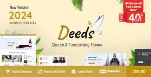 Deeds Best Responsive Nonprofit Church WordPress Theme