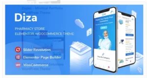 Diza Pharmacy Store Elementor WooCommerce Them