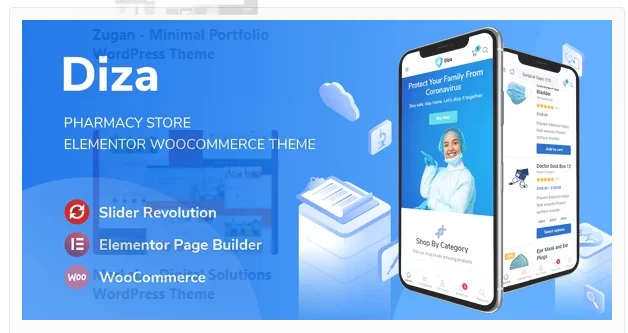 Diza v1.2.16 - Pharmacy Store Elementor WooCommerce Them