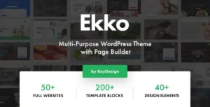 Ekko – Multi-Purpose WordPress Theme with Page Builder