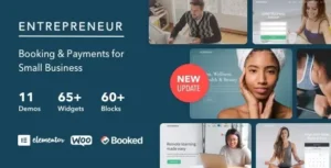 Entrepreneur – Booking for Small Businesses WordPress Theme