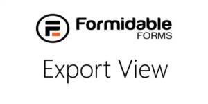 Formidable Export  View to CSV