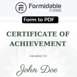 Formidable Forms Form to PDF