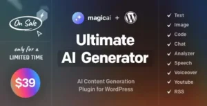 MagicAI for WordPress – AI Text, Image, Chat, Code, and Voice Generator