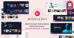 Miraculous MultiVendor Online Music Store Elementor WordPress Theme