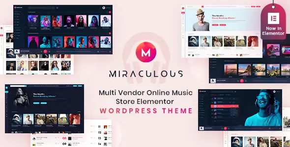 Miraculous Multi Vendor Online Music Store Elementor WordPress Theme