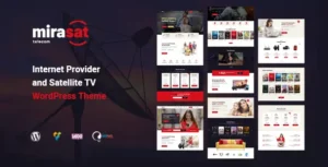 Mirasat Internet Provider and Satellite TV WordPress Theme