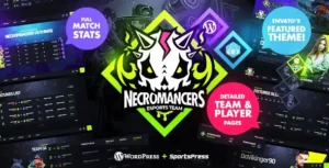 Necromancers eSports & Gaming Team WordPress Theme