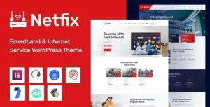 Netfix Broadband & Internet Services WordPress Theme