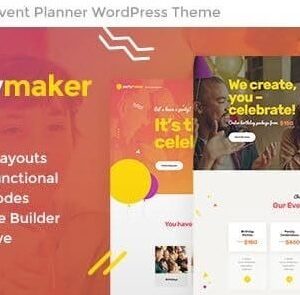 PartyMaker Event Planner & Wedding Agency WordPress Theme