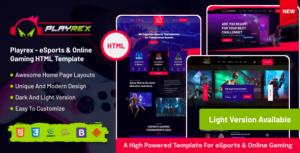 Playrex eSports & Gaming Clan News WordPress Theme