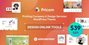 Pricom Printing Company & Design Services WordPress theme