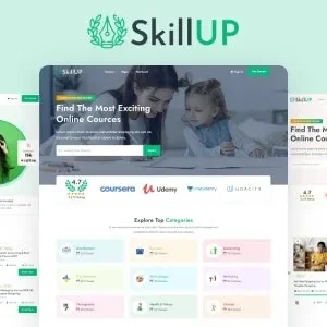 SkillUp Online Education WordPress Theme