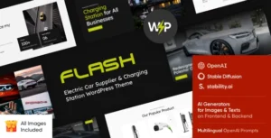 The Flash Electric Car & Charging Station WordPress Theme