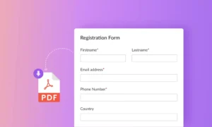 User Registration PDF Form Submission