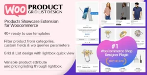 WOO Product Grid/List Design- Responsive Products Showcase Extension for WooCommerce