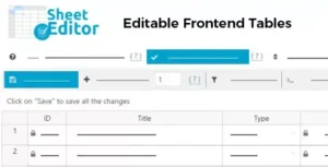 WP Sheet Editor Editable Frontend Tables