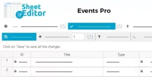 WP Sheet Editor Events Pro