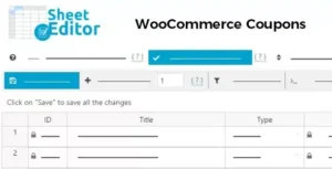 WP Sheet Editor WooCommerce Coupons –  Premium