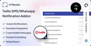 WPBookit Twilio SMS/WhatsApp Notification Addon