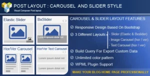 PW Carousel/Slider Post Layout For Visual Composer