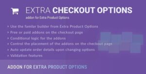 Extra Checkout Options Addon for Product