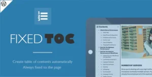 Fixed TOC – table of contents for WordPress plugin