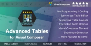 Tablenator Advanced Tables for Visual Composer