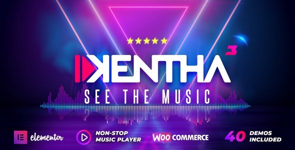 Kentha Non-Stop Music WordPress Theme with Ajax