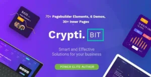 CryptiBIT – Technology, Cryptocurrency, ICO IEO Landing Page WordPress theme