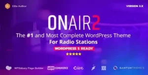 Onair2 – Radio Station WordPress Theme With Non-Stop Music Player