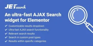 JetSearch An ultra-fast AJAX Search widget for Elementor