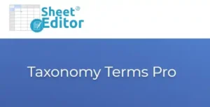 WP Sheet Editor Taxonomy Terms Pro