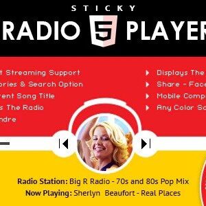 sticky radio player