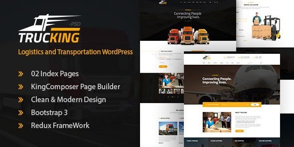 Trucking Logistics and Transportation WordPress Theme