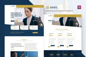 Adiel – Attorney & Law Firm Elementor Template Kit