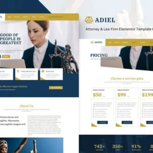Adiel – Attorney & Law Firm Elementor Template Kit