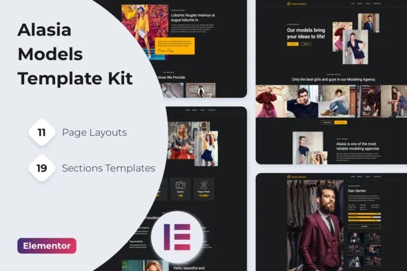 Alasia – Model Agency Elementor Template Kit