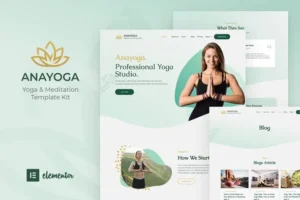 Anayoga – Yoga Teacher & Studio Elementor Template Kit