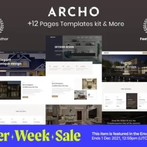Archo – Architecture & Interior Elementor Template Kit