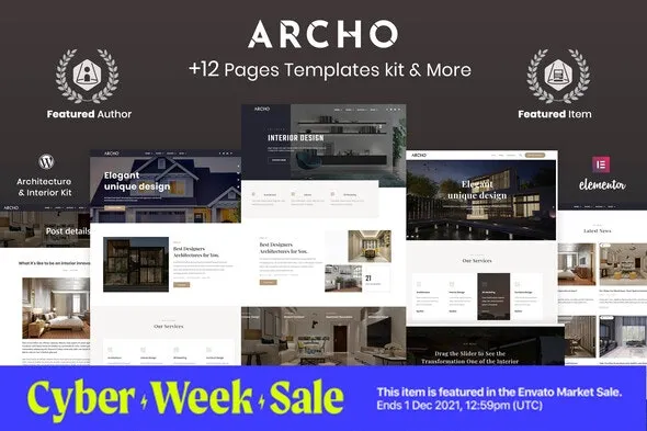 Archo – Architecture & Interior Elementor Template Kit