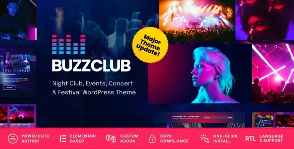 Buzz Club 2.0.4 – Night Club, DJ & Music Festival Event WordPress Theme