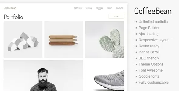 CoffeeBean 1.23 – Easy & Simple Portfolio for Freelancers, Studios and Photographers